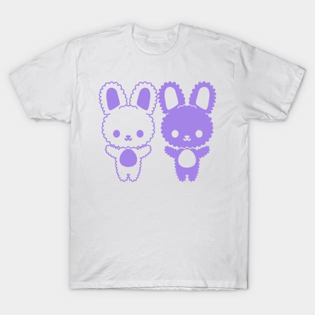 Fuzzy Bunnies Purple T-Shirt by TurboErin